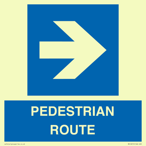 PEDESTRIAN ROUTE - right arrow